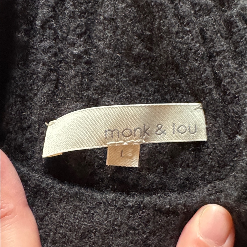 Monk and Lou Ribbed Knit Black Pencil Skirt & Sweater Matching set